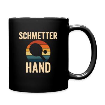 Schmetterhand – Table Tennis Retro Design - Full Colour Mug - black - Right