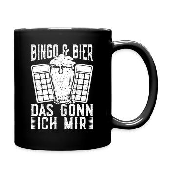 Bingo Player Bingo & Bier Das Gönn Ich Mir Bingo - Tasse einfarbig - Schwarz - Rechts