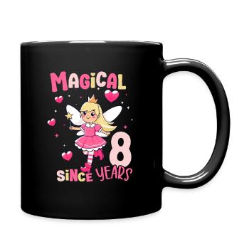 8th Birthday Girl Magical Since 8 Years Old - Tasse einfarbig - Schwarz - Rechts