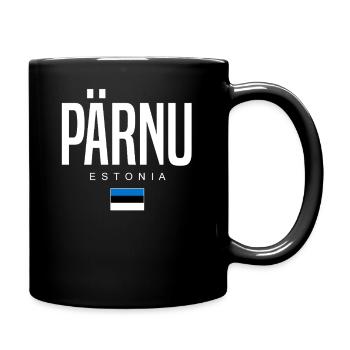 Pärnu Estland - Tasse einfarbig - Schwarz - Rechts