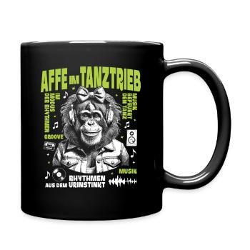 Black Beat Shirt: Street Monkeys with Bow Kick - Full Colour Mug - black - Right