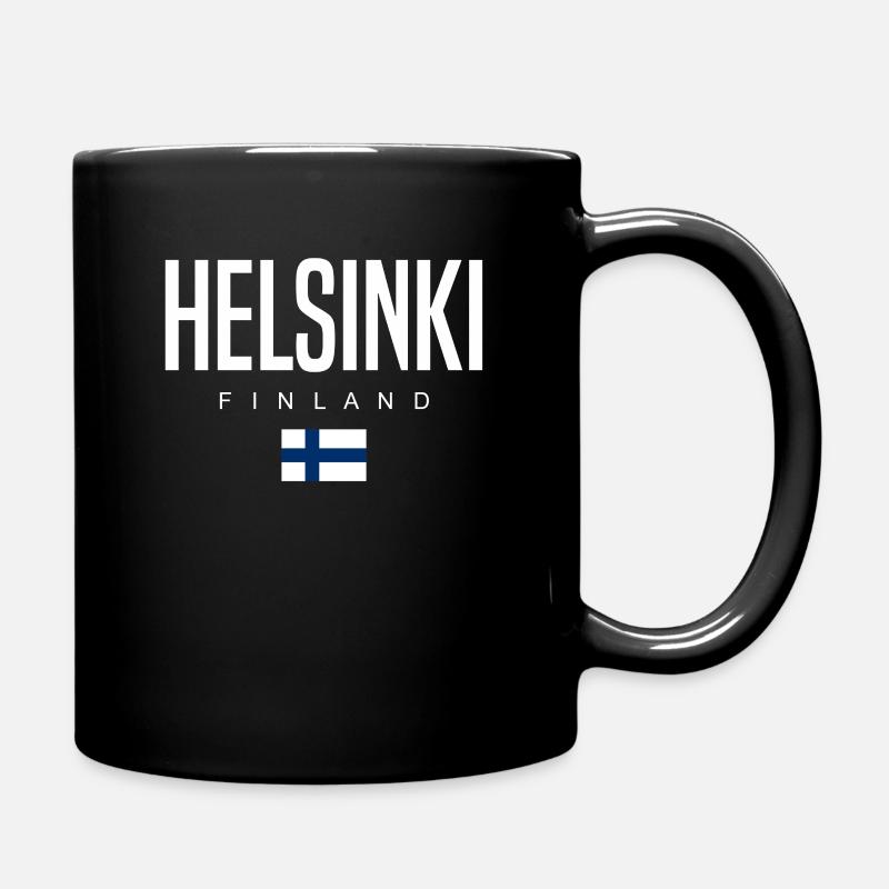 Helsinki Finnland - Tasse einfarbig - Schwarz