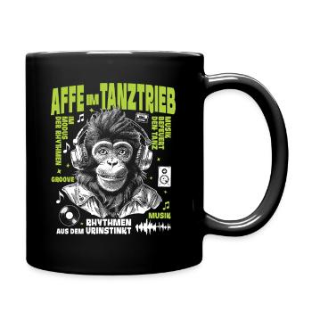 Headphones Groove Shirt: Monkeys in Bass Flow - Full Colour Mug - black - Right