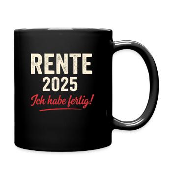 Pension 2025 – I'm done - Full Colour Mug - black - Right