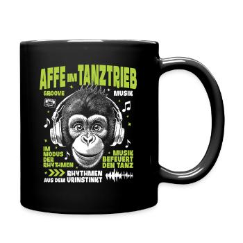 Jungle Bass T-Shirt – Young Chimpanzee Groove - Full Colour Mug - black - Right