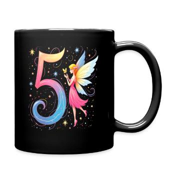 Douce Fée 5ème Anniversaire pour les filles - Mug uni - noir - Droite