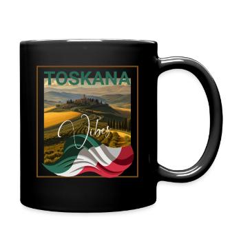 Tuscany Vibes Italian Region - Full Colour Mug - black - Right