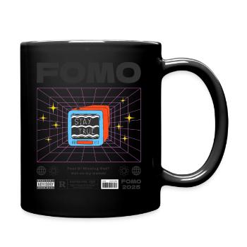 Chemise FOMO - Tendance Peur de Manquer - Streetwea - Mug uni - noir - Droite