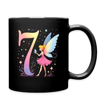 Douce Fée 7ème Anniversaire pour les filles - Mug uni - noir - Droite