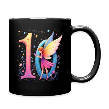 Douce Fée 10e anniversaire pour les filles - Mug uni - noir - Droite