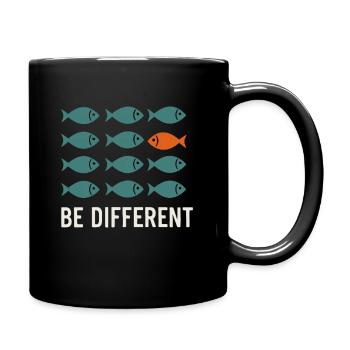 Be Different - Be Different Fish Design - Mug uni - noir - Droite