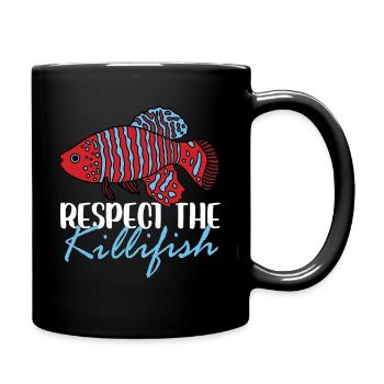 respect the killifish Design for a fishes lover - Tasse einfarbig - Schwarz - Rechts
