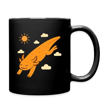 Shooting star axolotl - Full Colour Mug - black - Right