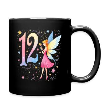 Sweet Fairy 12th Birthday for Girls - Full Colour Mug - black - Right
