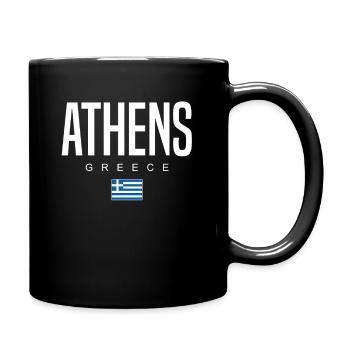Athen Griechenland - Tasse einfarbig - Schwarz - Rechts
