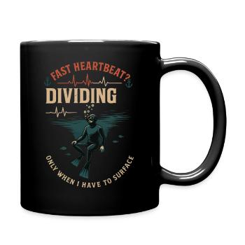 Fast Heartbeat Dividing Diving Ocean - Full Colour Mug - black - Right