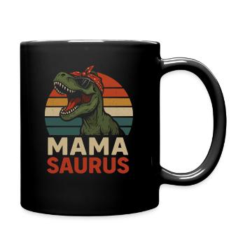 Mamasaurus Dino Mama Design - Full Colour Mug - black - Right