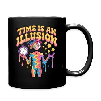 Le temps est une illusion Design psychédélique - Mug uni - noir - Droite