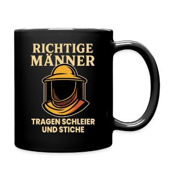 Abeilles Apiculteur Vrai Hommes Porter Voile - Mug uni - noir - Droite