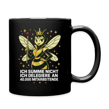 abeilles apiculteur je ne bourdonne pas je délègue - Mug uni - noir - Droite