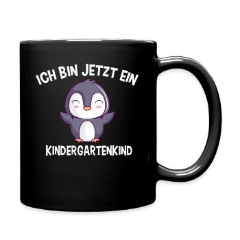 I'm now a kindergarten kid Penguin Kita - Full Colour Mug - black - Right