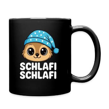 Schlafi Schlafi – Cute Sleep Shirt Motif - Full Colour Mug - black - Right