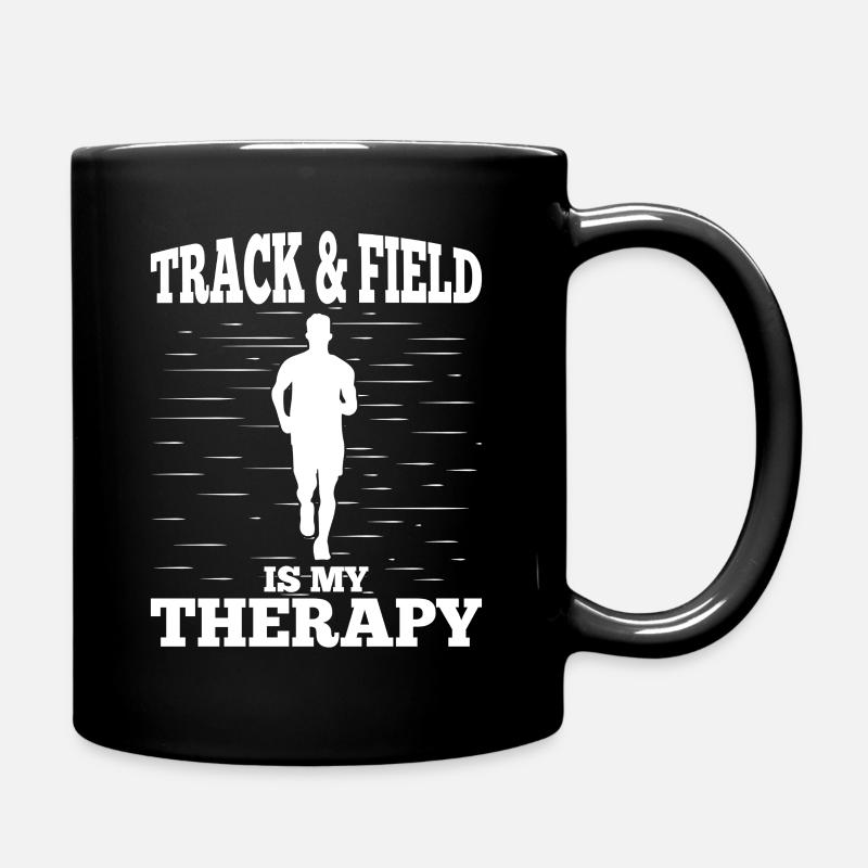 Athlétisme L’athlétisme est ma piste de thérapie - Mug uni - noir