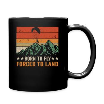 Born To Fly Forcé D’atterrir Paramoteur - Mug uni - noir - Droite