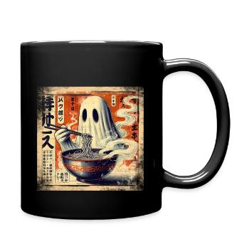 Ramen Geist Grunge Poster Style - Tasse einfarbig - Schwarz - Rechts