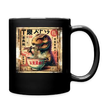 Ramen T Rex Dinosaure Grunge Poster Style - Mug uni - noir - Droite