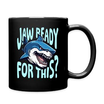 mâchoire prête pour ce Design pour un fan d’animaux - Mug uni - noir - Droite