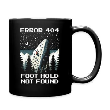Manque d’ancrage | Technique du pied Pixel Art de bloc - Mug uni - noir - Droite