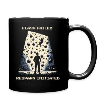 Flash Failed | Bouldering Pixel Art Crash Pad - Full Colour Mug - black - Right