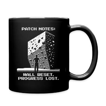 Wand Reset | Bouldern Pixel Art Setzen - Tasse einfarbig - Schwarz - Rechts