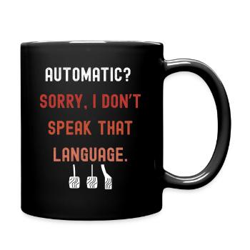 Manual Gang Schaltung Design für echte Autofans - Tasse einfarbig - Schwarz - Rechts