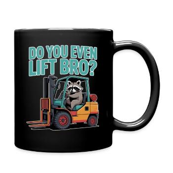 Forklift Do You Even Lift Bro - Full Colour Mug - black - Right