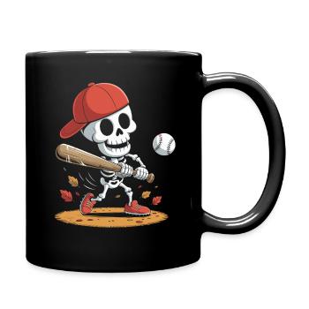 Halloween, Skeleton, Baseball, Halloween Party - Full Colour Mug - black - Right