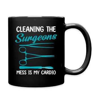 Funny Surgeon Cleaning Design - Tasse einfarbig - Schwarz - Rechts