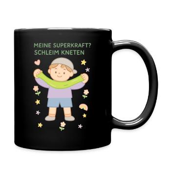 Mon superpouvoir ? Pétrir la bave Dicton drôle - Mug uni - noir - Droite