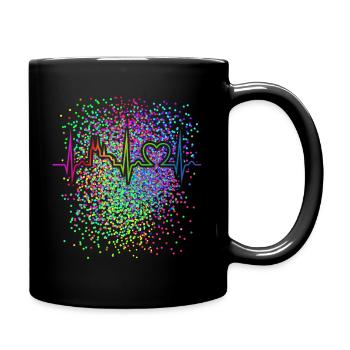 Confettis Cologne Carnaval Déguisement Arc-en-ciel - Mug uni - noir - Droite