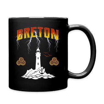 BRETON - PHARE DE BRETAGNE - ECLAIRS - Mug uni - noir - Droite