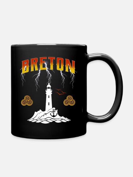BRETON - PHARE DE BRETAGNE - ECLAIRS - Mug uni - noir