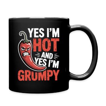 Scharfmacher T-Shirt - Scharf und badtemper - Full Colour Mug - black - Right