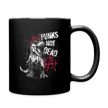T-Rex - Punks pas morts - Punk Dinosaur - Mug uni - noir - Droite