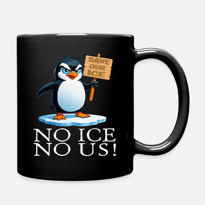 Klimawandel Pinguin Umweltschutz-lustiger Pinguin - Tasse einfarbig - Schwarz