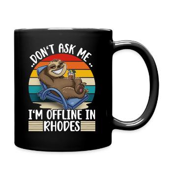 Rhodes Greece Holidays - Full Colour Mug - black - Right