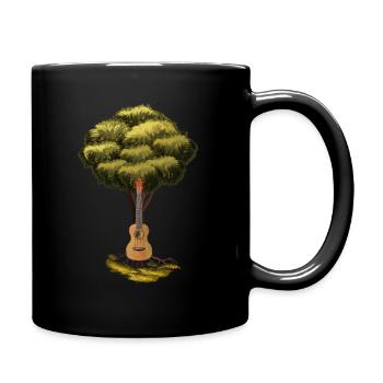 Yggdrasil Nature Musician Tree Of Life - Full Colour Mug - black - Right