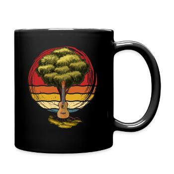 Yggdrasil Nature Musician Tree Of Life - Full Colour Mug - black - Right