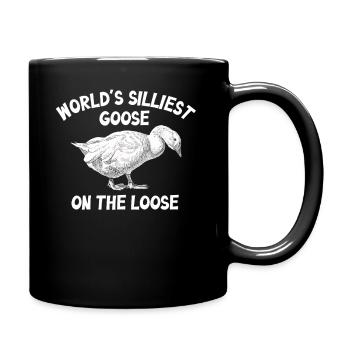 Worlds Silliest Goose On The Loose - Full Colour Mug - black - Right