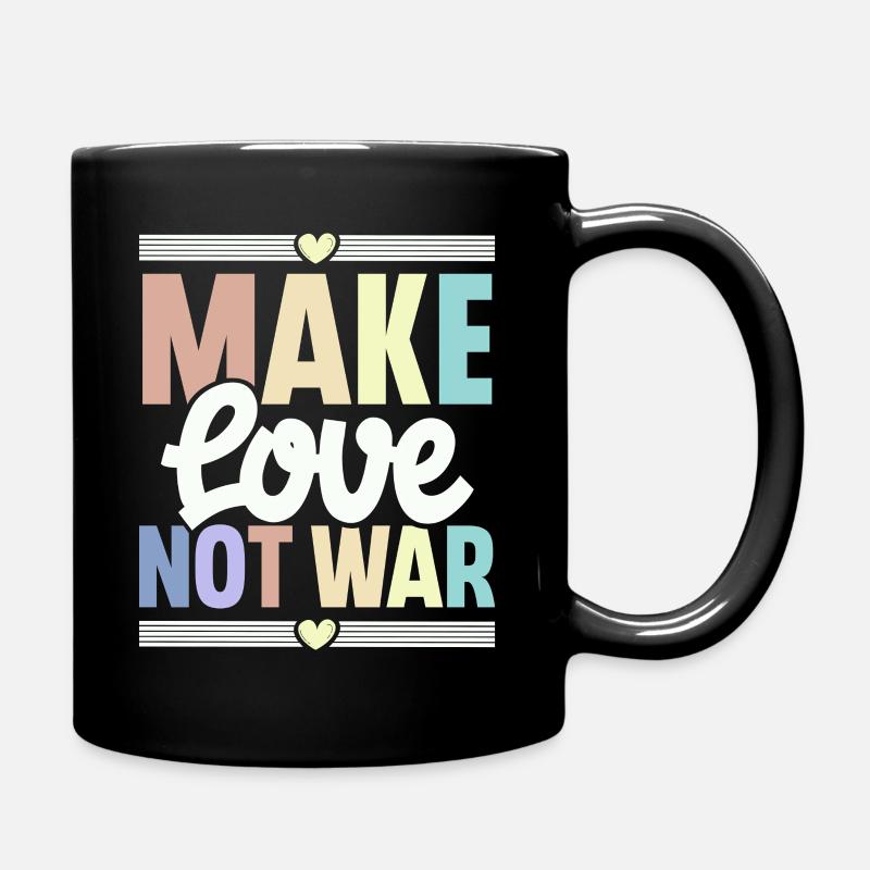Make Love Not War - Tasse einfarbig - Schwarz